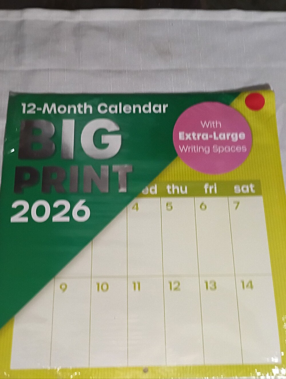 Big Print 2026 12-Month Calendar